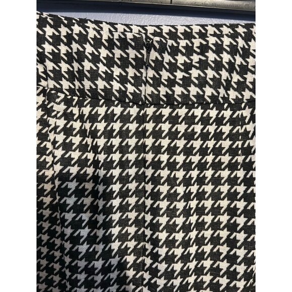 Lane Bryant‎ Mini Skirt Houndstooth Black & White Stretch, Back Zip Size 18 - Picture 4 of 6